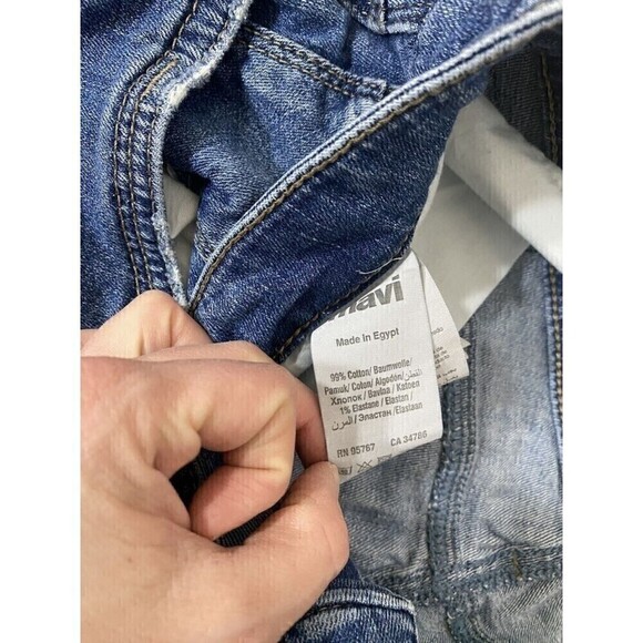 Mavi Jeans Mens 33X32 Blue Distressed Jake Slim Leg Denim Pants 5 Pocket - Picture 3 of 11